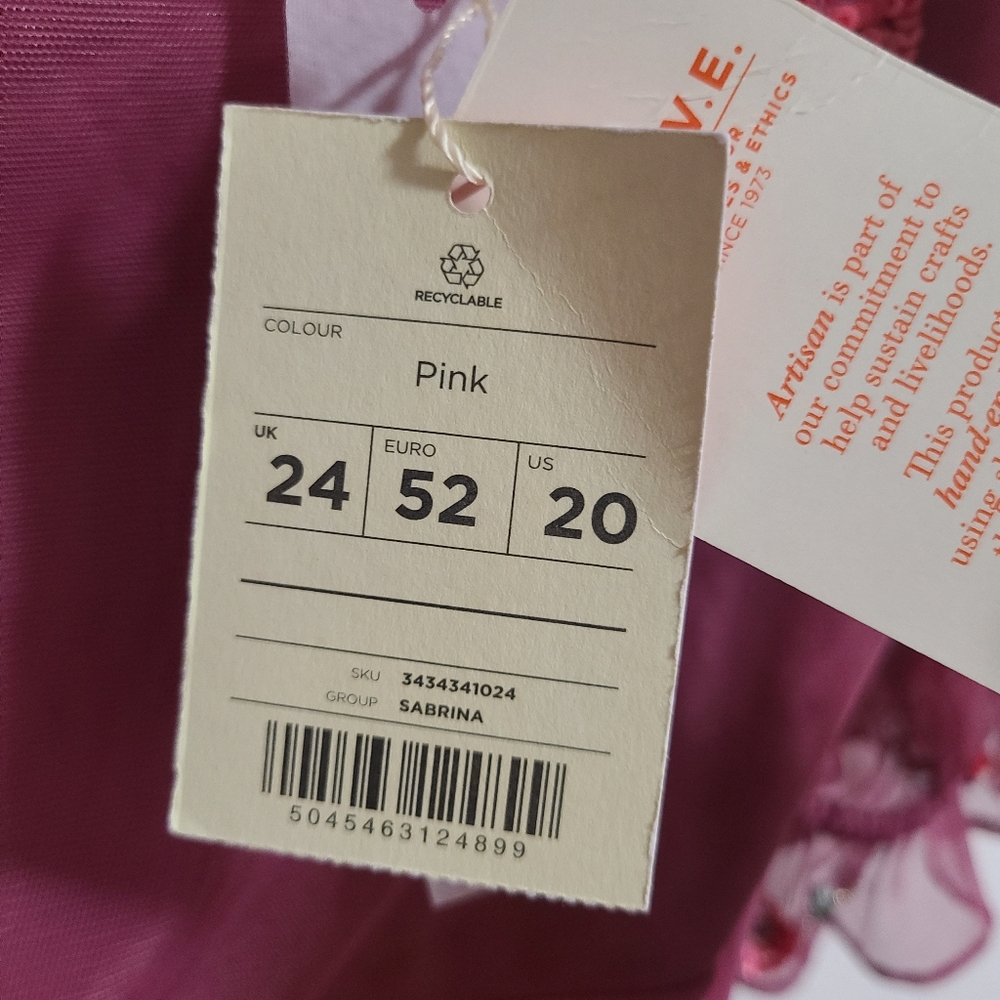NWT Monsoon London Sabrina Embellished Midi Dress Pink - Picture 8 of 9